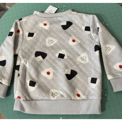 Sweat matelassé bébé motif onigiri japonais