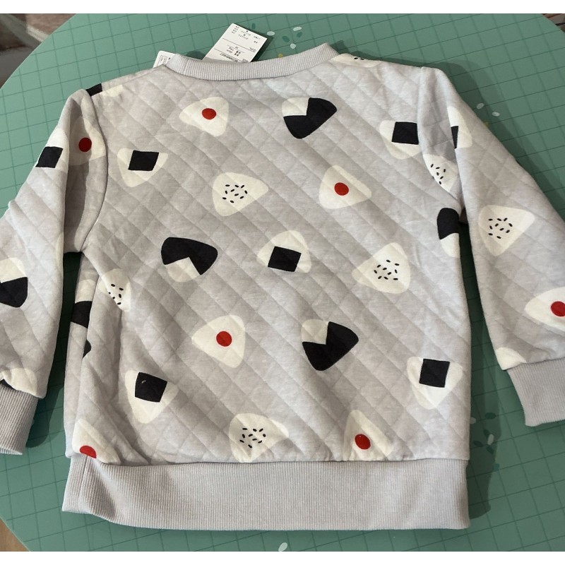 Sweat matelassé bébé motif onigiri japonais