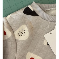 Sweat matelassé bébé motif onigiri japonais