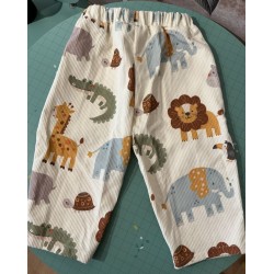 Pantalon Miniolie animaux de la savane – 2-3 ans