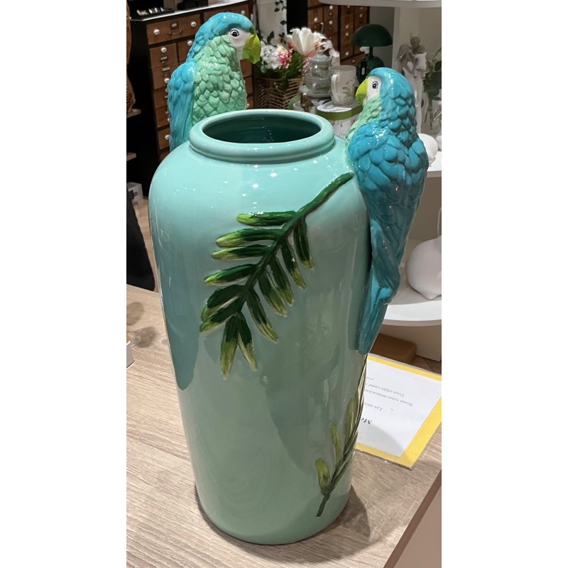 Vase décoratifs J-Line tropical perroquets
