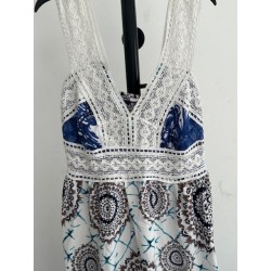 Robe été bohème bleue