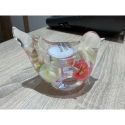 Bougeoir artisanal en verre soufflé en forme d’oiseau – Dreamlight
