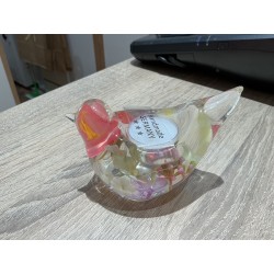 Bougeoir artisanal en verre soufflé en forme d’oiseau – Dreamlight