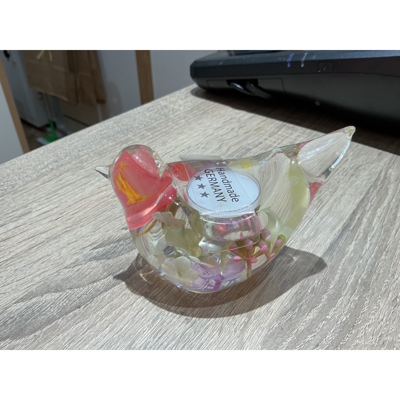 Bougeoir artisanal en verre soufflé en forme d’oiseau – Dreamlight