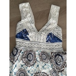 Robe été bohème bleue