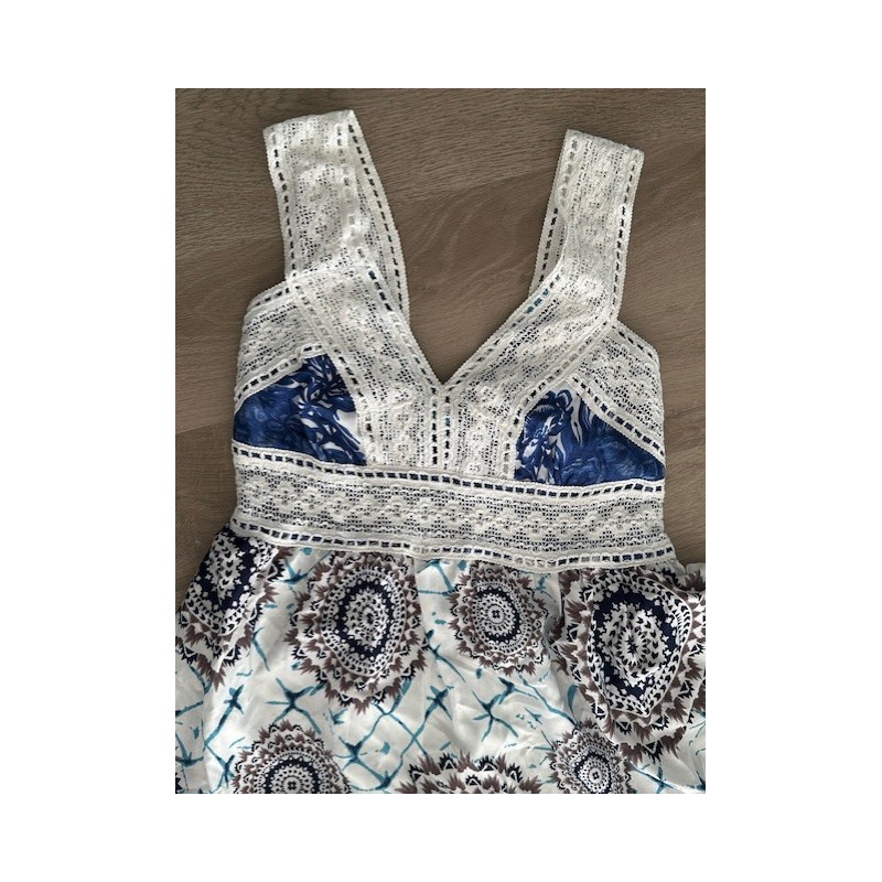 Robe été bohème bleue