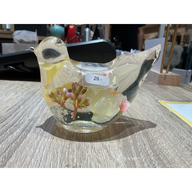 Bougeoir artisanal en verre soufflé en forme d’oiseau – Dreamlight