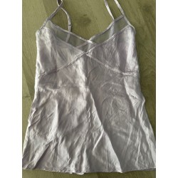 Top en soie mauve Mango