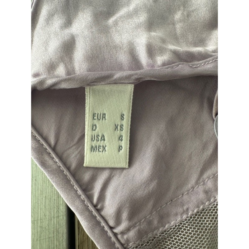 Top en soie mauve Mango