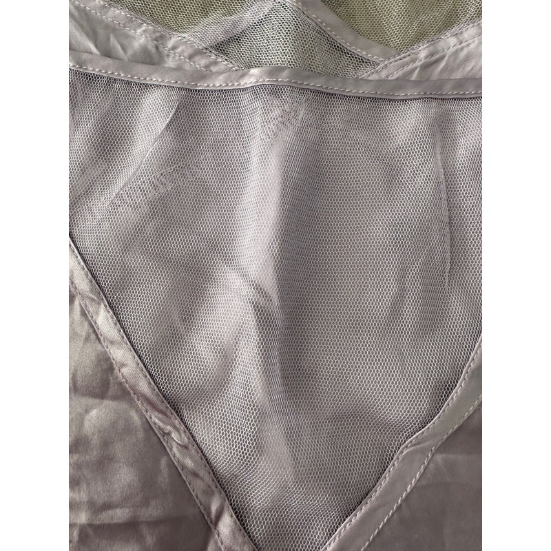 Top en soie mauve Mango
