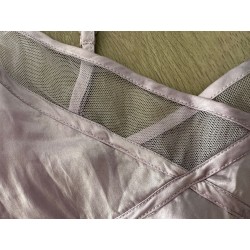 Top en soie mauve Mango