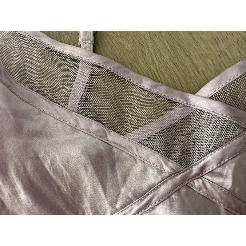 Top en soie mauve Mango