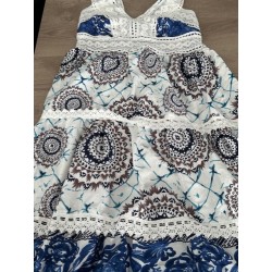 Robe été bohème bleue