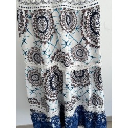 Robe été bohème bleue