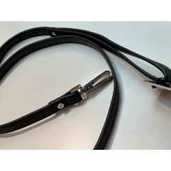 Laisse brillante noire pour chien – Milk & Pepper - 1m20