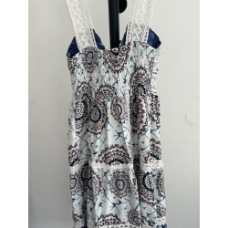 Robe été bohème bleue