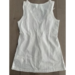 Top femme Zara blanc motif floral marron