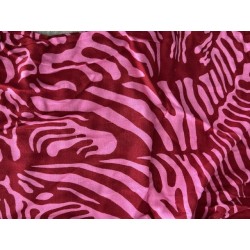 Châle rose zebré