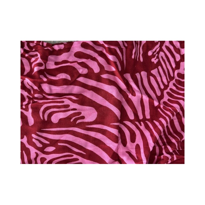 Châle rose zebré