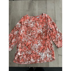 Blouse femme multicolore corail