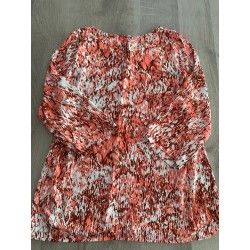 Blouse femme multicolore corail