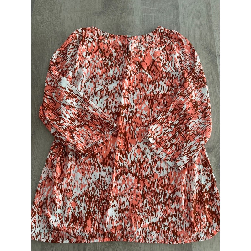 Blouse femme multicolore corail