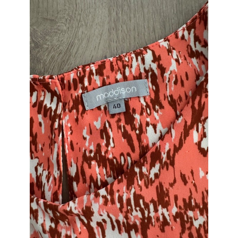Blouse femme multicolore corail