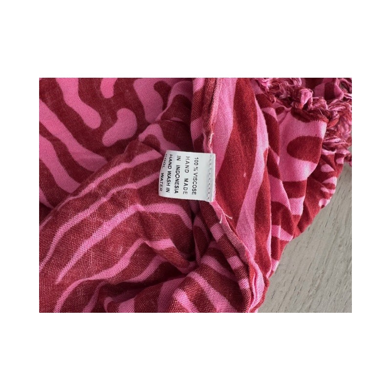 Châle rose zebré