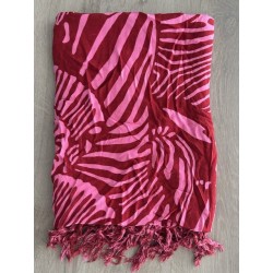 Châle rose zebré