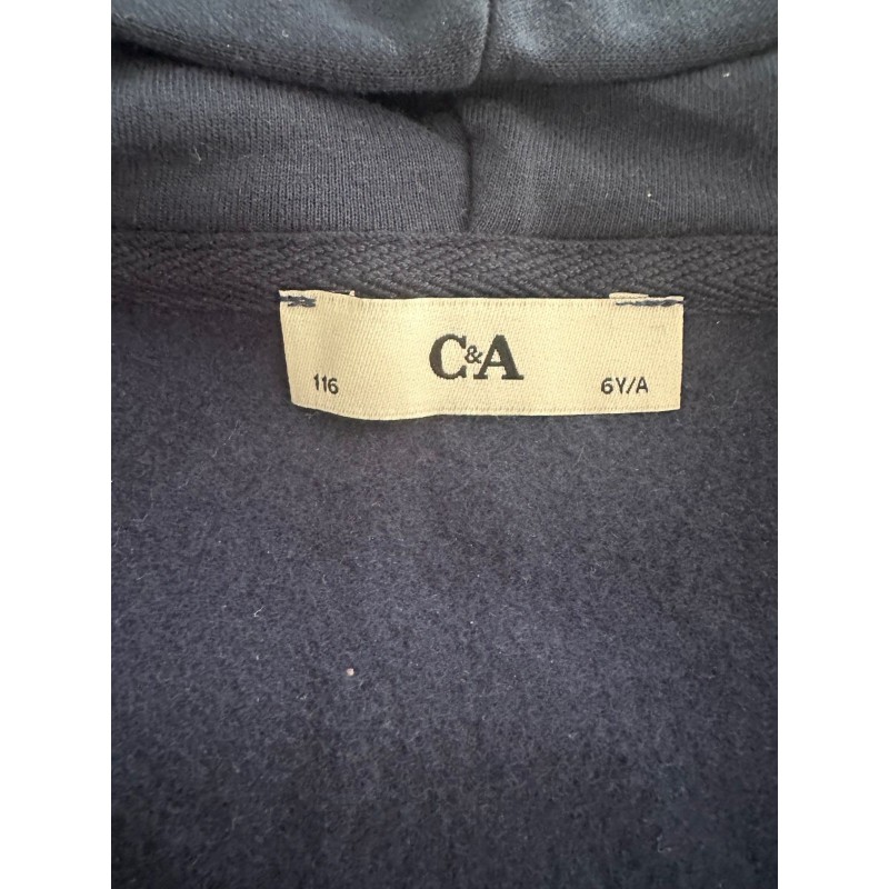 Sweat à capuche zippé enfant bleu marine
