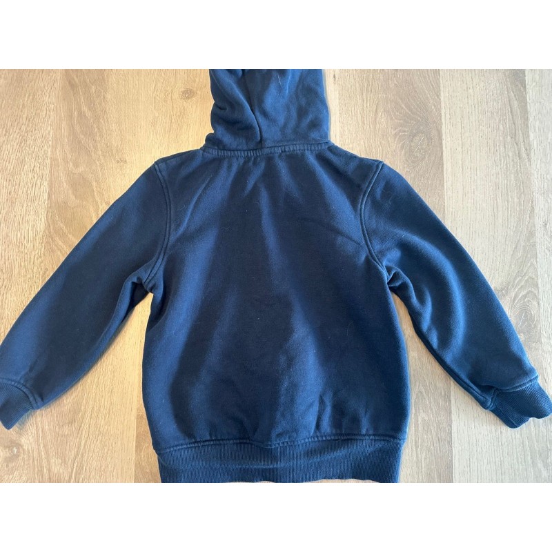 Sweat à capuche zippée bleu marine