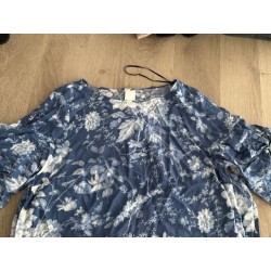 Tunique fluide H&M bleue à motif floral