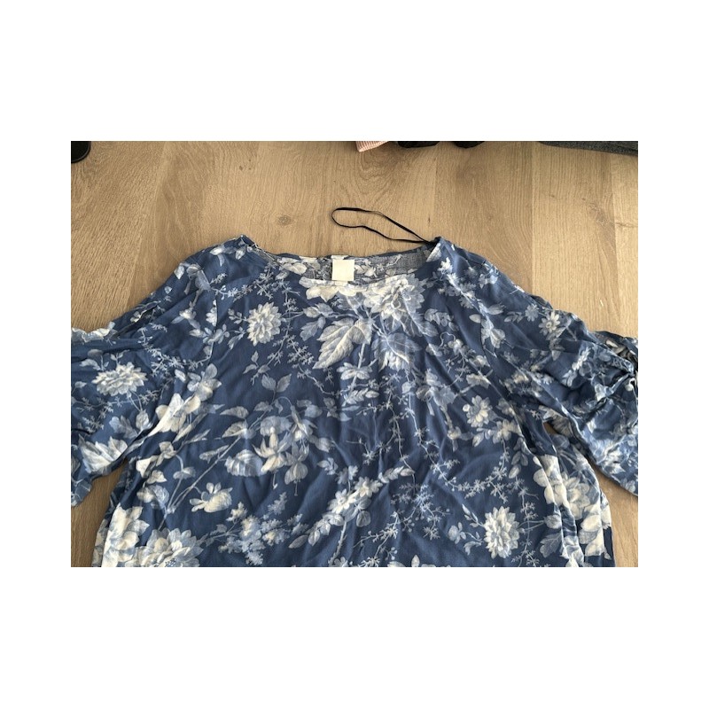 Tunique fluide H&M bleue à motif floral