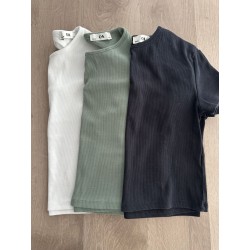Lot de 3 tops fille C&A côtelés - 13 ans