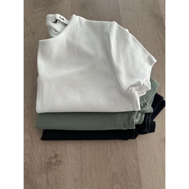 Lot de 3 tops fille C&A côtelés - 13 ans