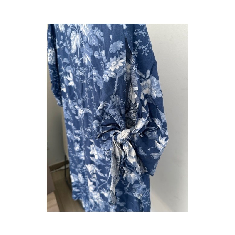 Tunique fluide H&M bleue à motif floral