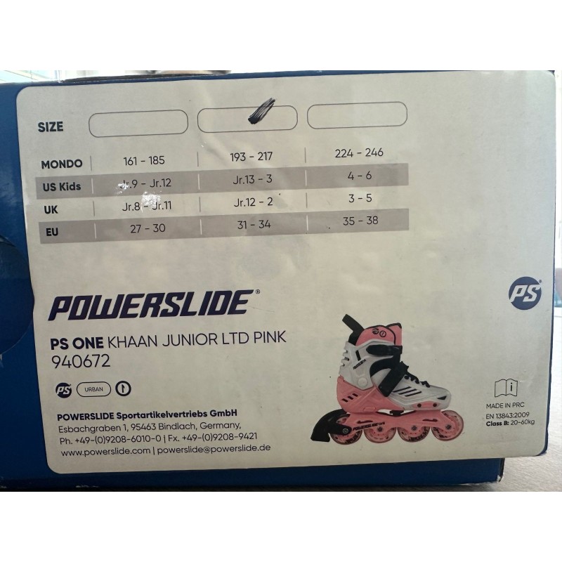 Roller enfant Powerslide Rose et blanc