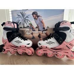 Roller enfant Powerslide Rose et blanc