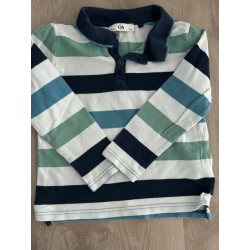 Polo manches longues rayé