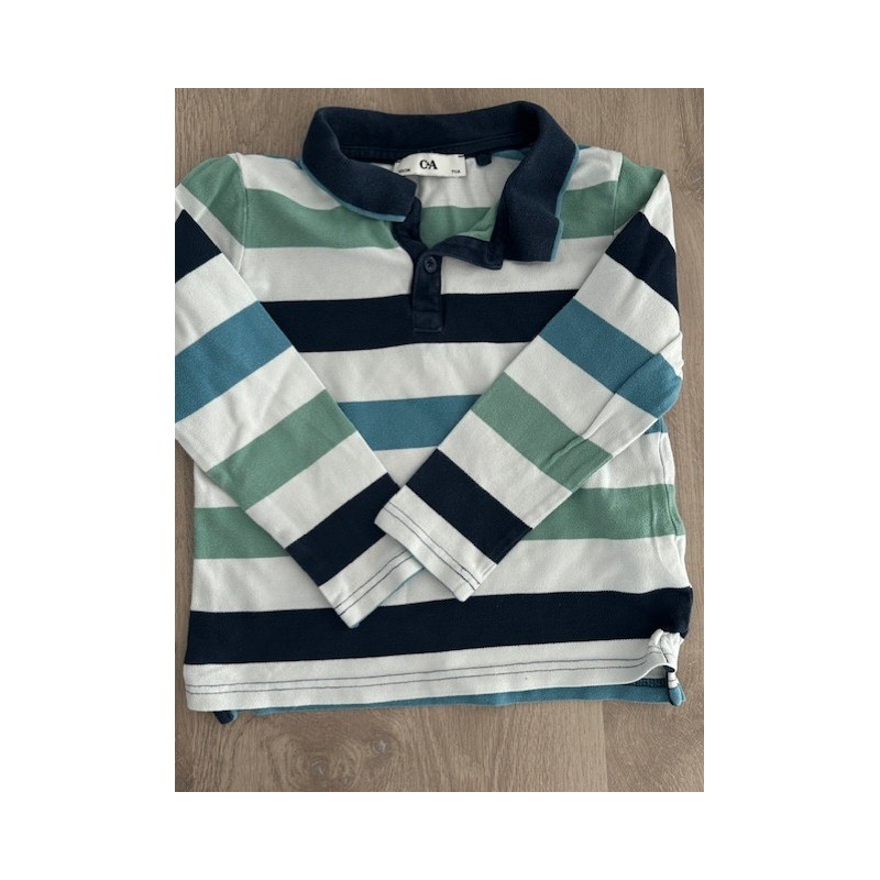 Polo manches longues rayé