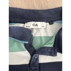 Polo manches longues rayé