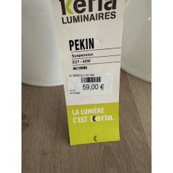 Lot de 3 suspensions verre blanc