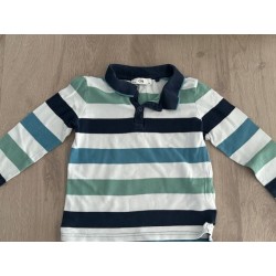 Polo manches longues rayé