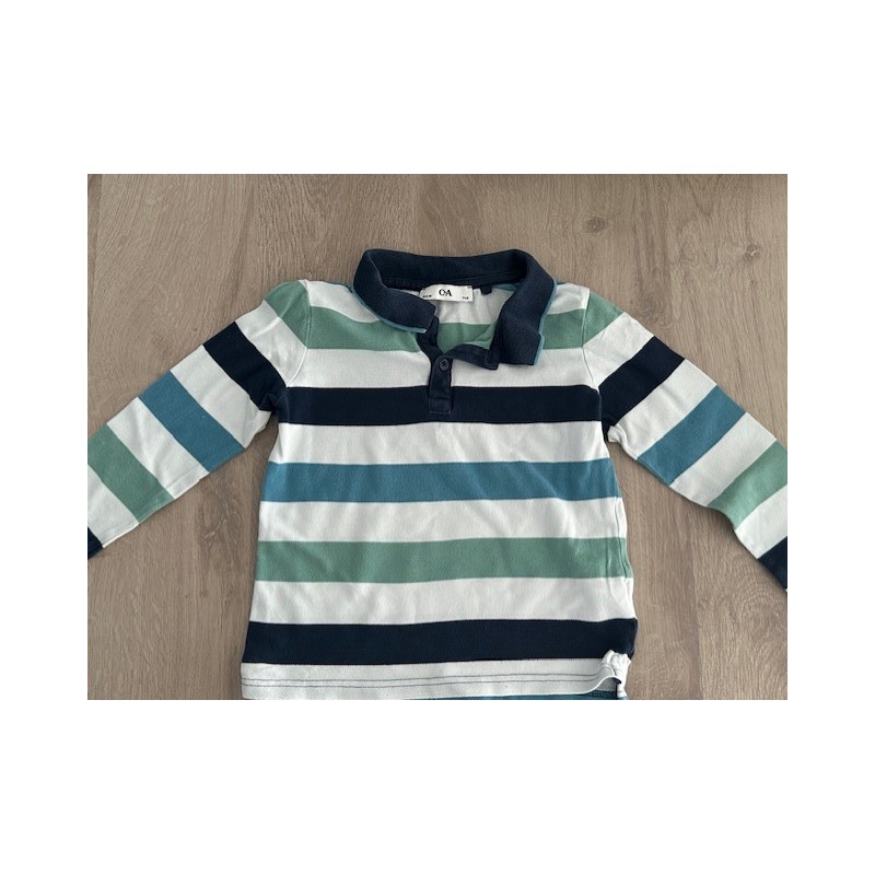 Polo manches longues rayé