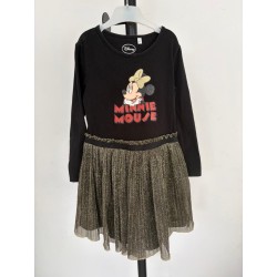 Robe Minnie Mouse Disney noire et dorée