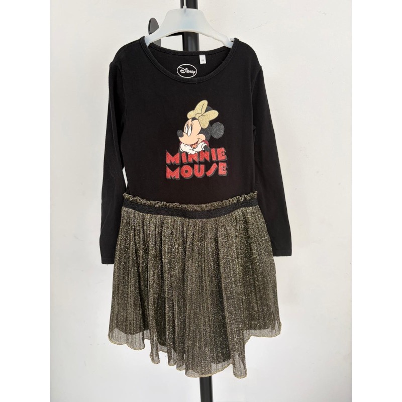 Robe Minnie Mouse Disney noire et dorée