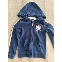 Sweat à capuche zippé Marie Disney fille bleu