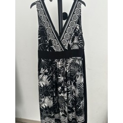 Robe noire et blanche été légère