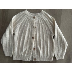 Gilet en maille/tricot beige enfant
